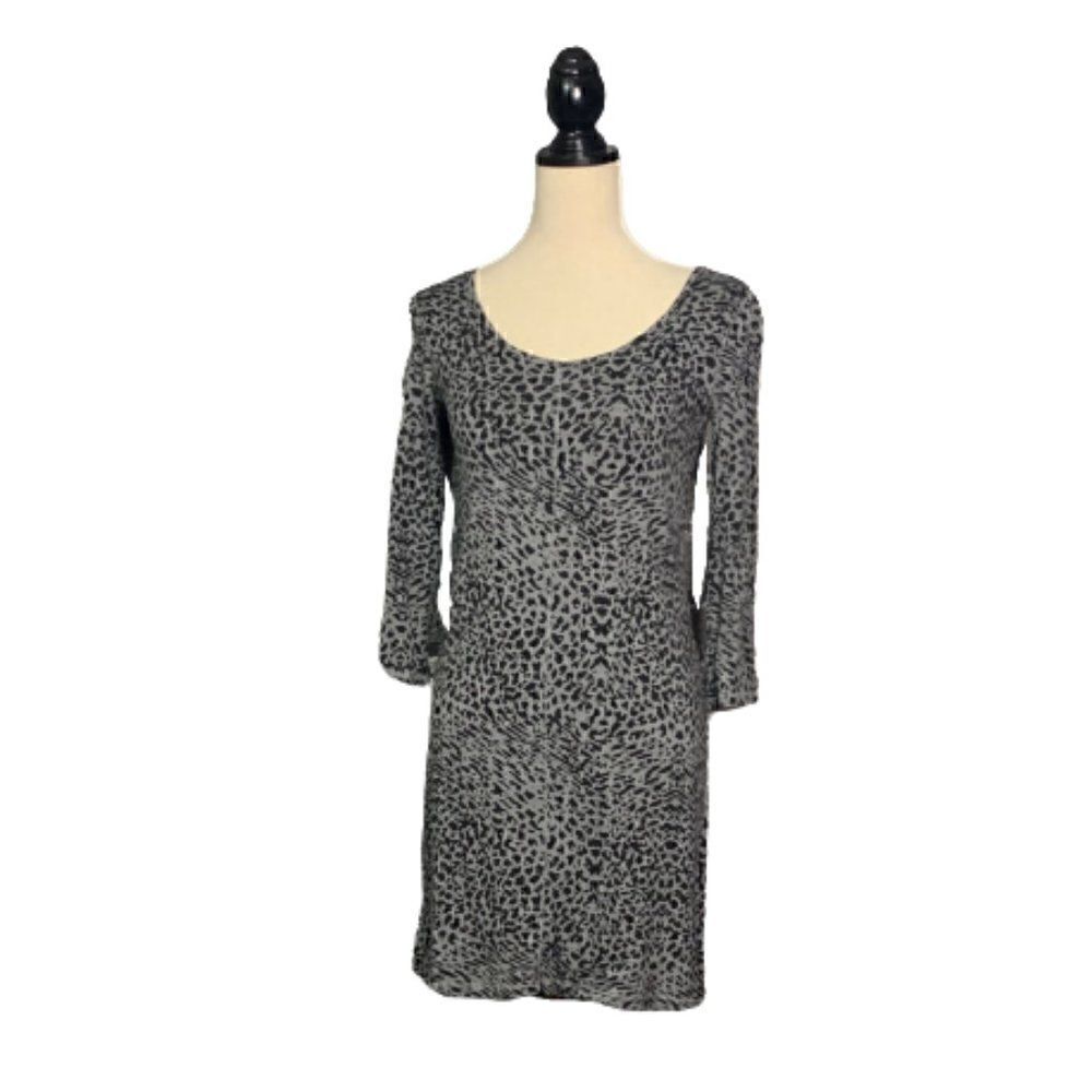 Jessica Simpson Animal Print Black/Gray Dress Sz S
